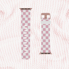 Pink Checker Watch Band for Apple Watch | Punchy Watch Bands | Cowgirl Accessories | Western Watch Band | Gifts for her |