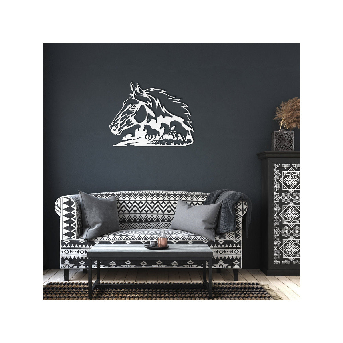 Herd of Wild Horses - Metal wall art