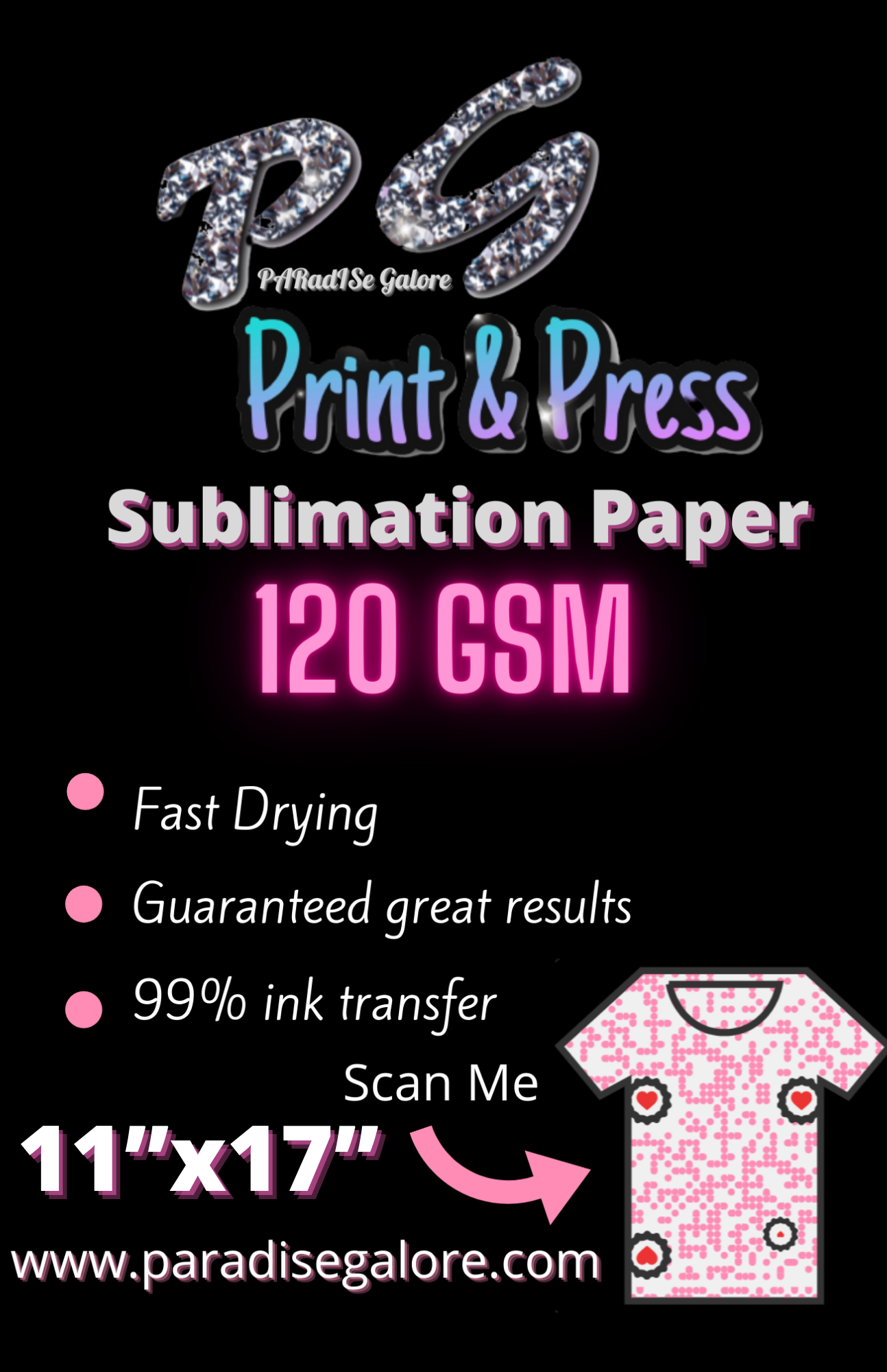 Sublimation PAPER (100 Sheets) 3 SIZES AVAILABLE