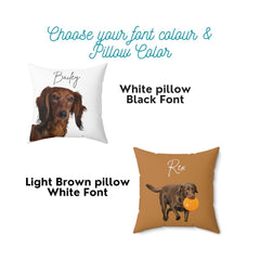 Personalized Dog Photo and Name Pillow