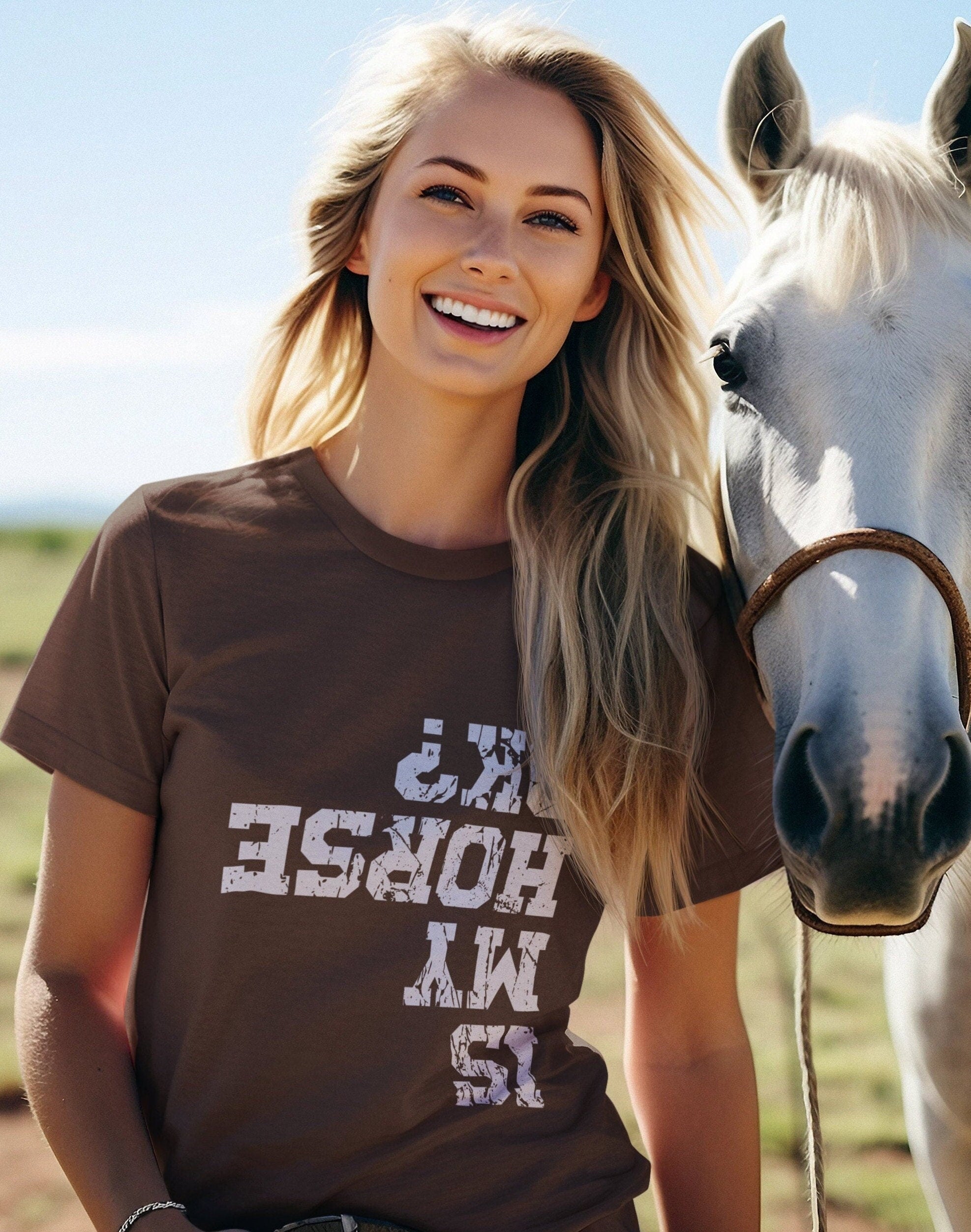 Is My Horse OK - Unisex Heavy Cotton Tee Perfect gift for the horse lover