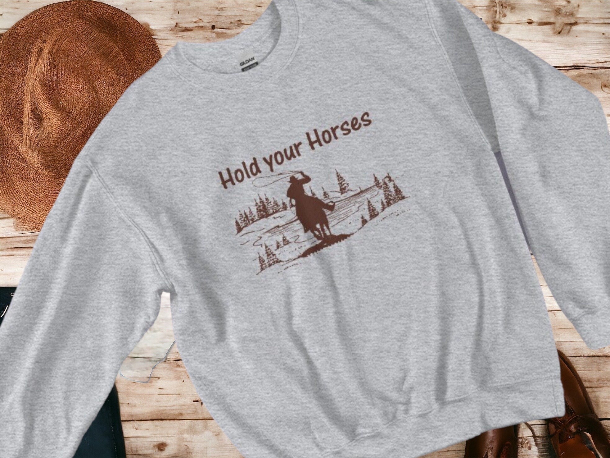 Hold your horses Western Hoodie- unisex sweatshirt