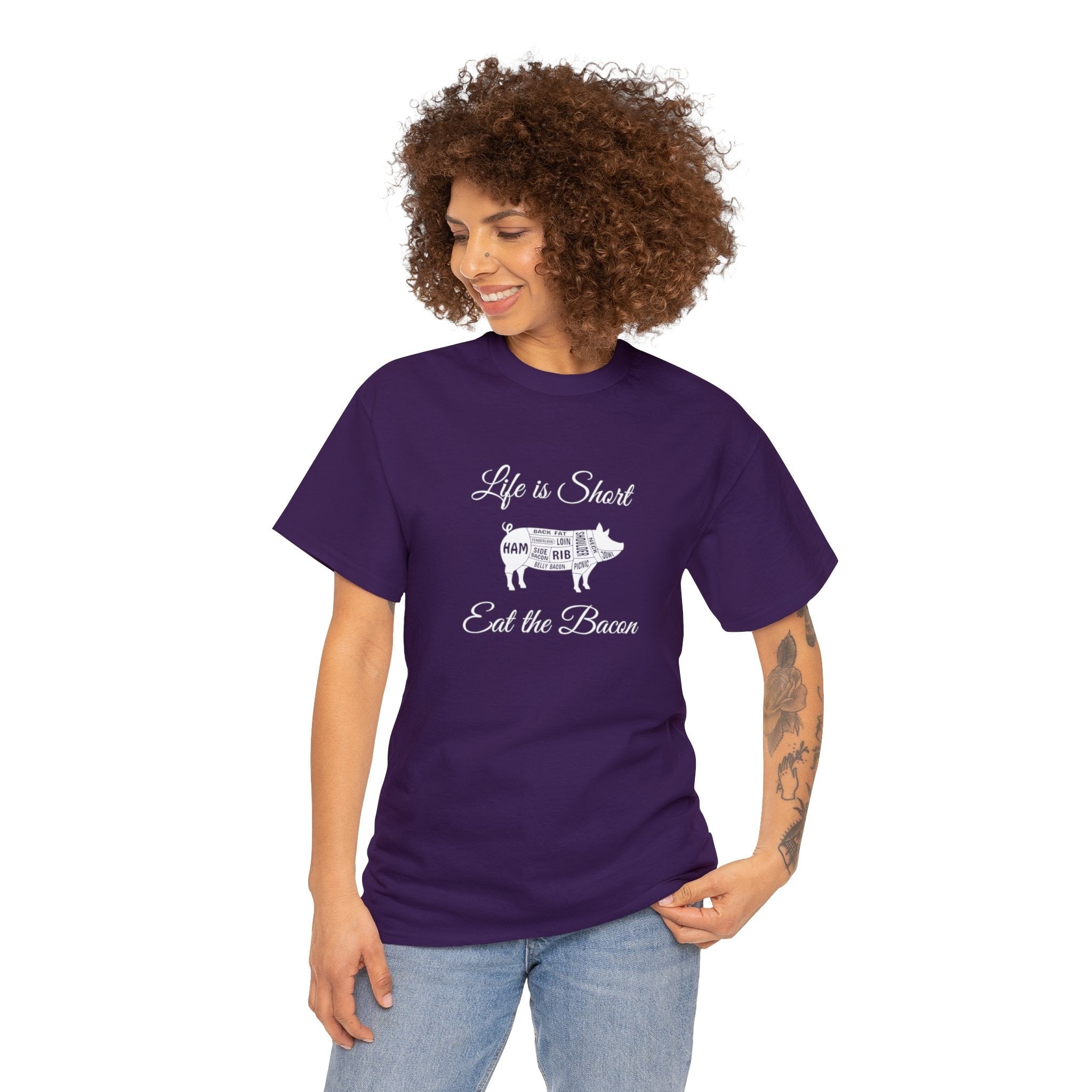 Bacon Lovers | Farmers Market Tshirt | Support Local Farmers|  Farming Shirt Unisex Heavy Cotton Tee