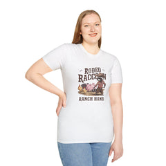 Rodeo Racoon Ranch Hand Unisex T-Shirt, Funny Cowboy Tee, Cute Wild West Shirt, Animal Lover Gift, Western Rodeo Apparel