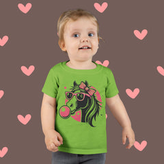 Funny Horse Bubble Gum Toddler T-Shirt, Kids Tee, Children's Shirt, Animal Lover Gift, Cute Baby Tee