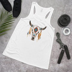 Women's Western Flowy Racerback Tank