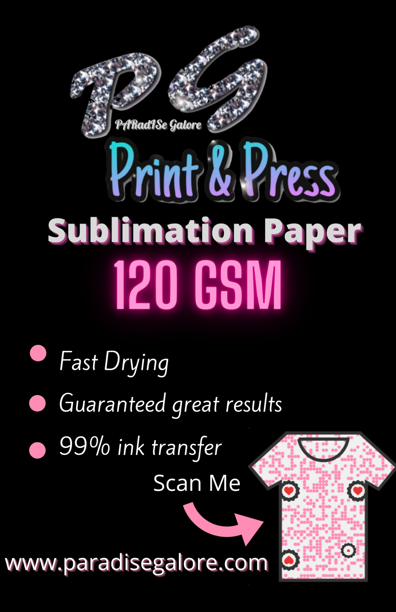 Sublimation PAPER (100 Sheets) 3 SIZES AVAILABLE