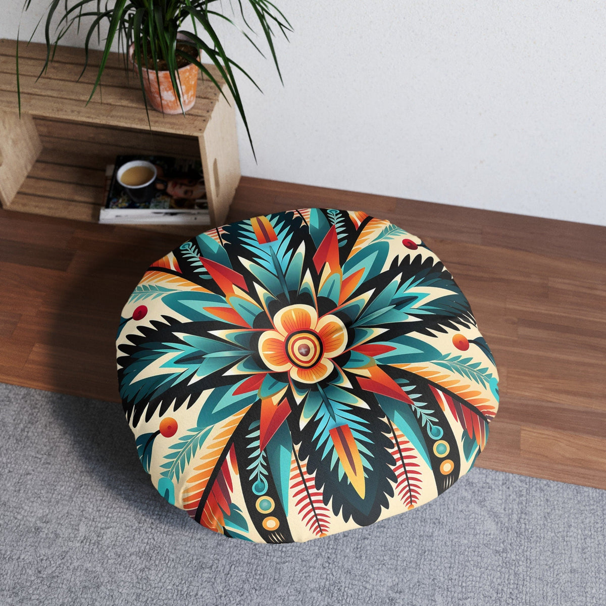 Tufted Floor Pillow, Round