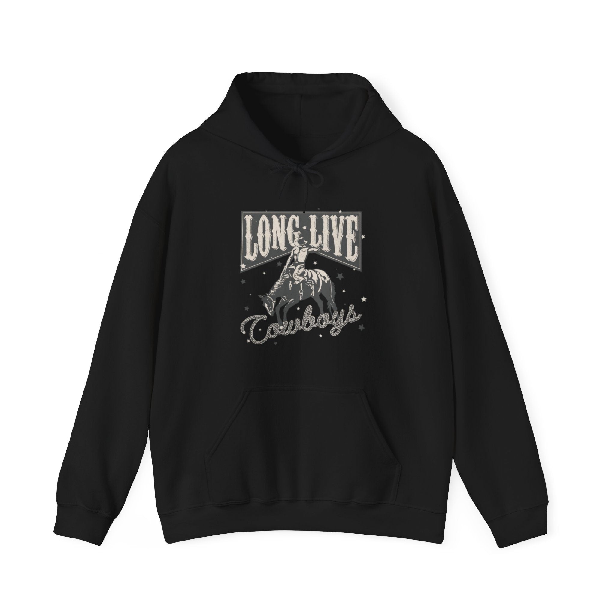 Long Live Cowboys - Unisex Western Hooded Sweatshirt