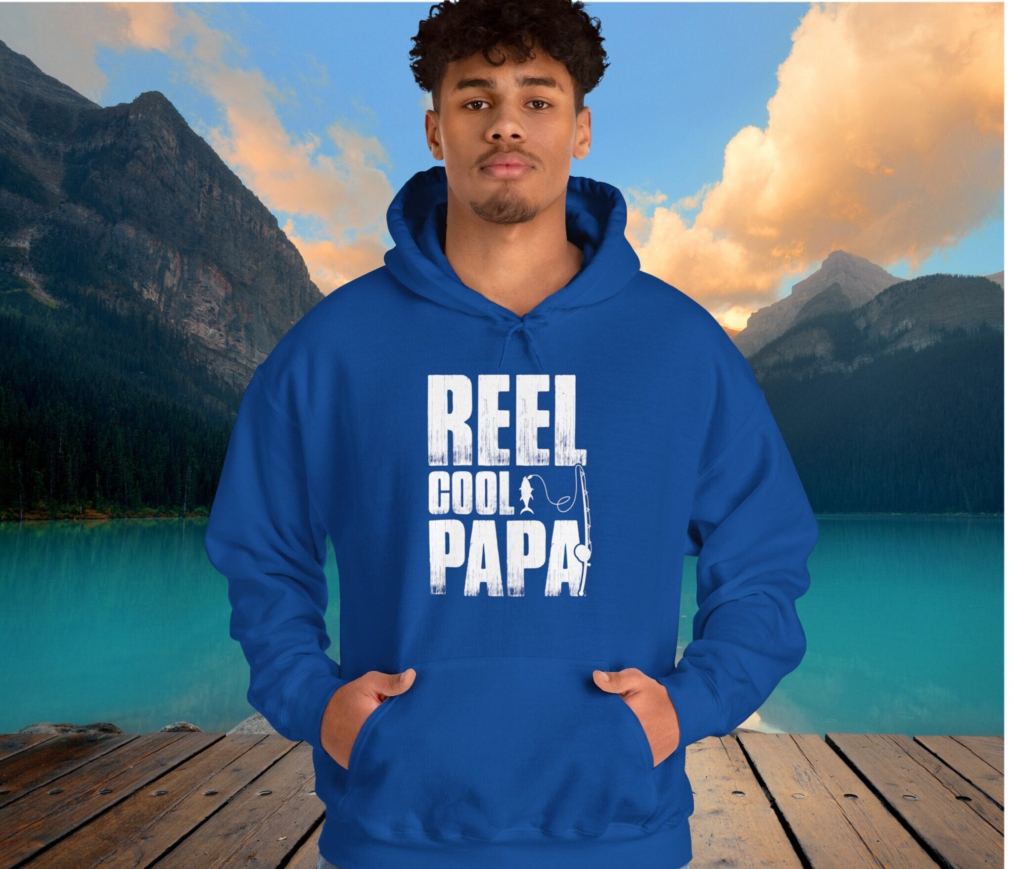 Reel Cool Papa (Outdoors Collection) - Heavy Blend Hooded Sweatshirt