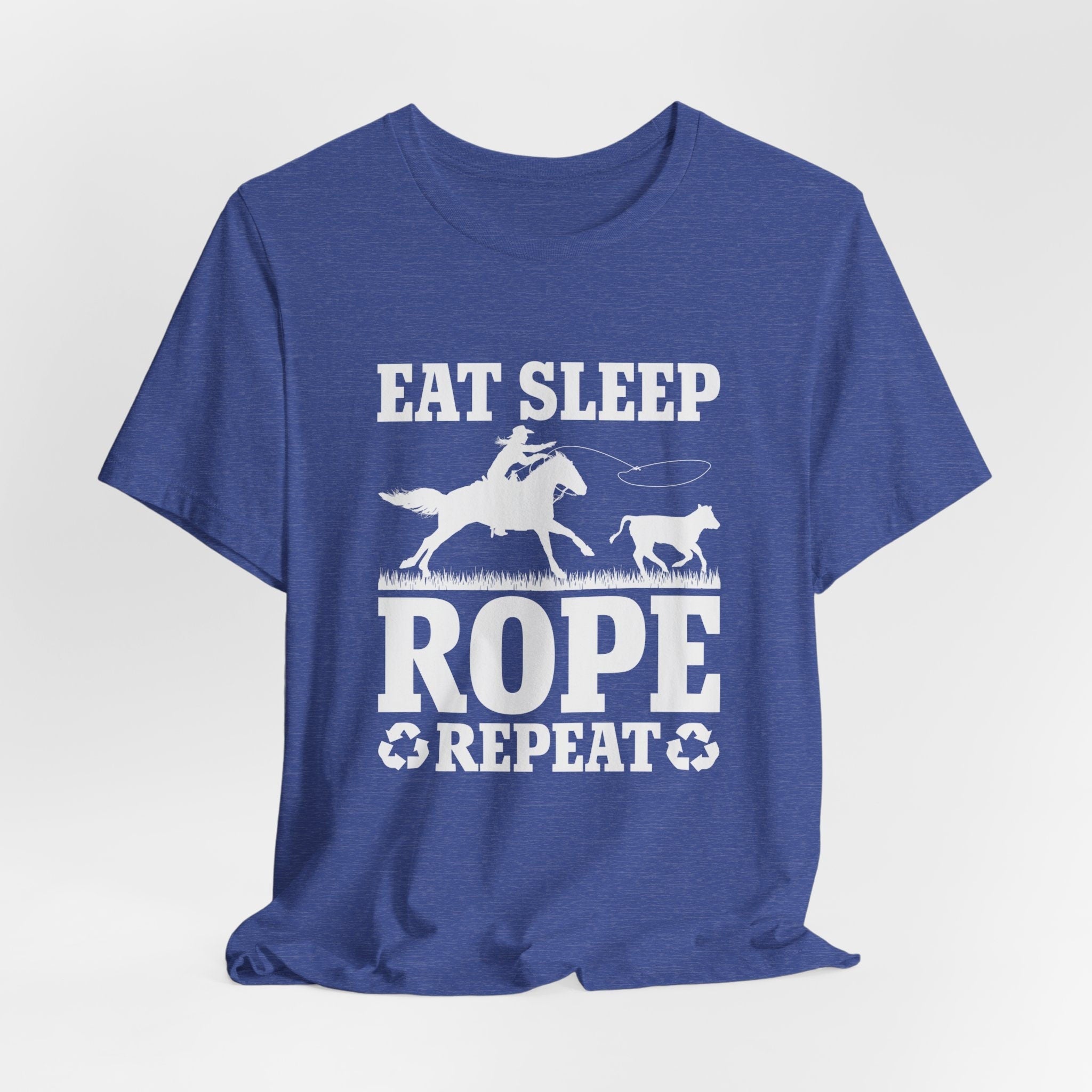 Team Roping Tee Shirt, Eat Sleep Rope Repeat Unisex T-shirt, Rodeo Cowboy Gift, Western Clothing