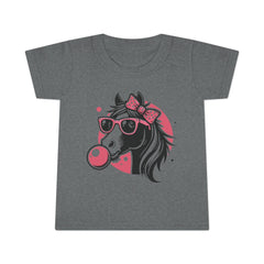 Funny Horse Bubble Gum Toddler T-Shirt, Kids Tee, Children's Shirt, Animal Lover Gift, Cute Baby Tee