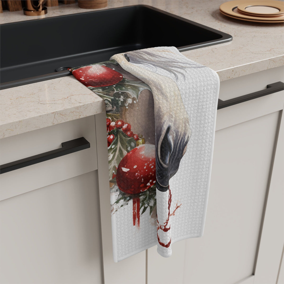 Christmas Horse Soft Tea Towel