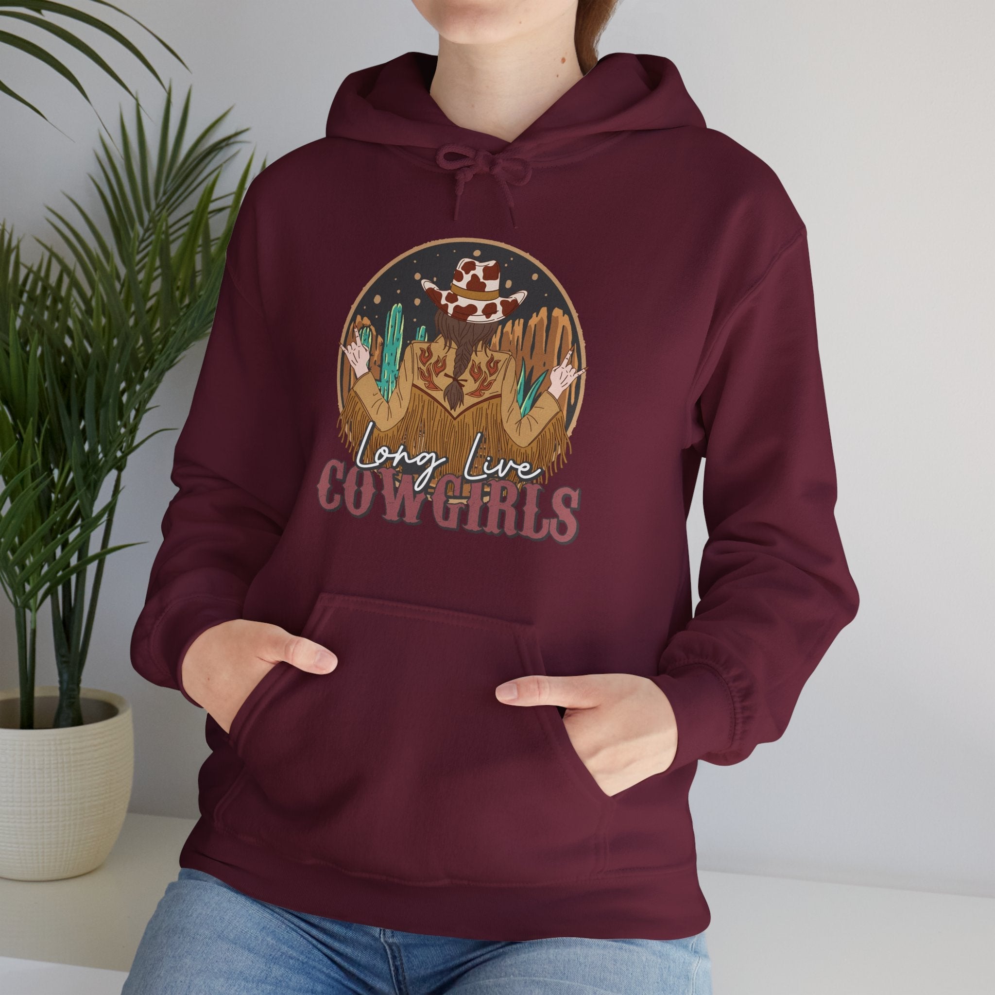 Long Live Cowgirls | Western Graphic Hoodie Heavy Blend™ Hooded Sweatshirt | 6 Colours