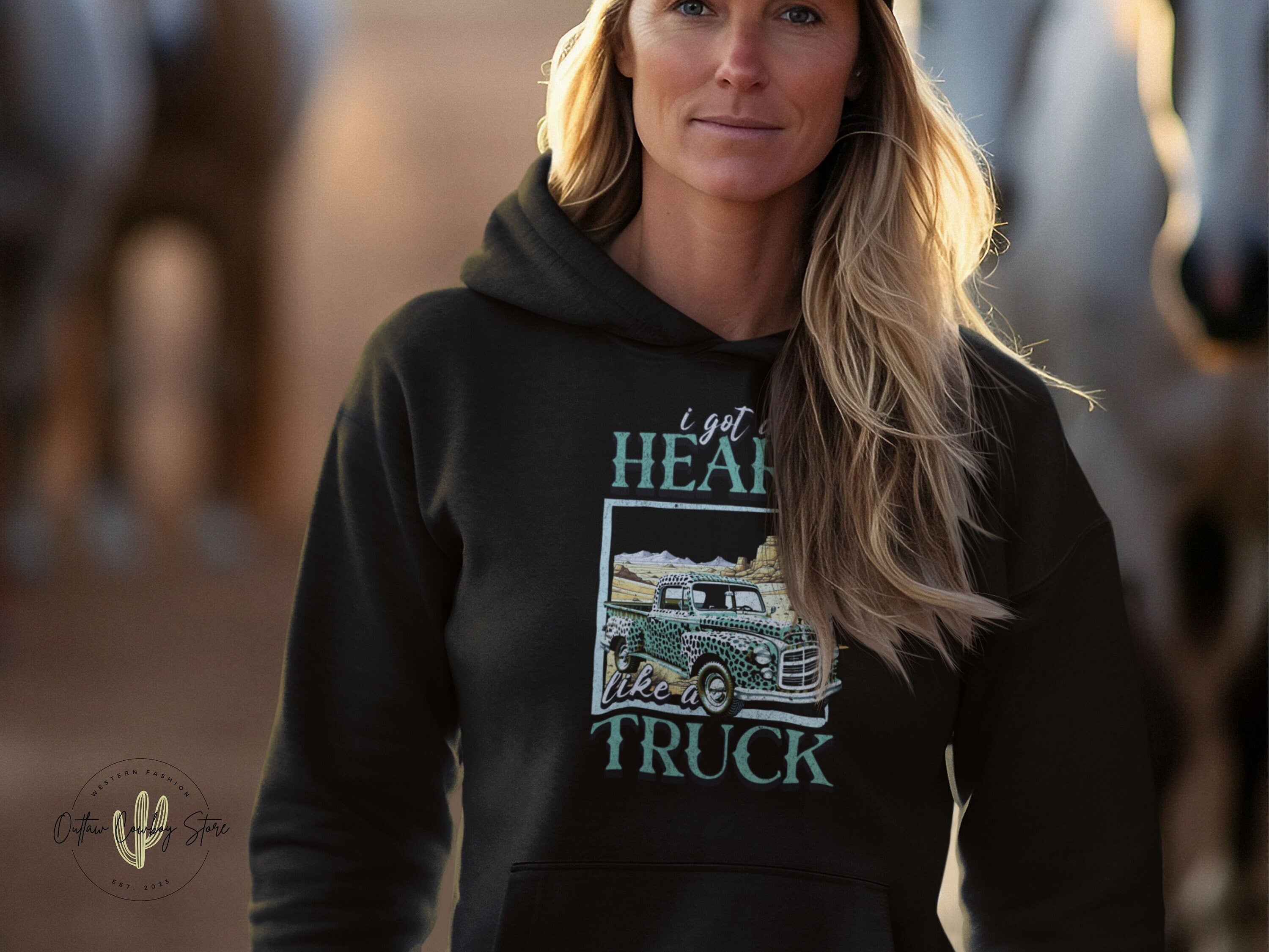 Heart Like A Truck Country Hoodie -Lainey Wilson Inspired Western hoodie