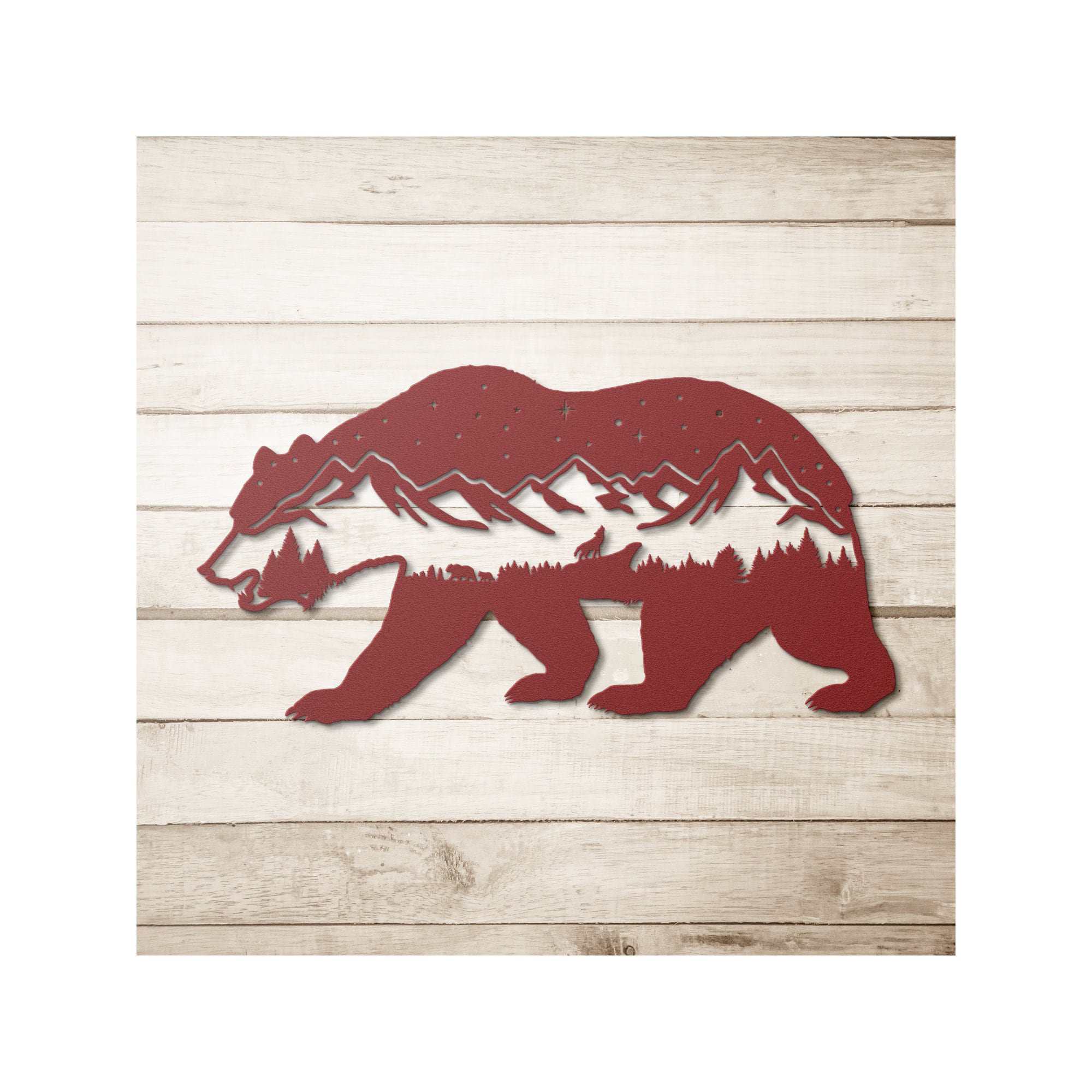 Grizzly Bear Metal Wall Art