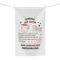 Hot cocoa recipe Microfiber Tea Towel, Newlywed Christmas, Daughter in law gift, gift for mom, Christmas Decor