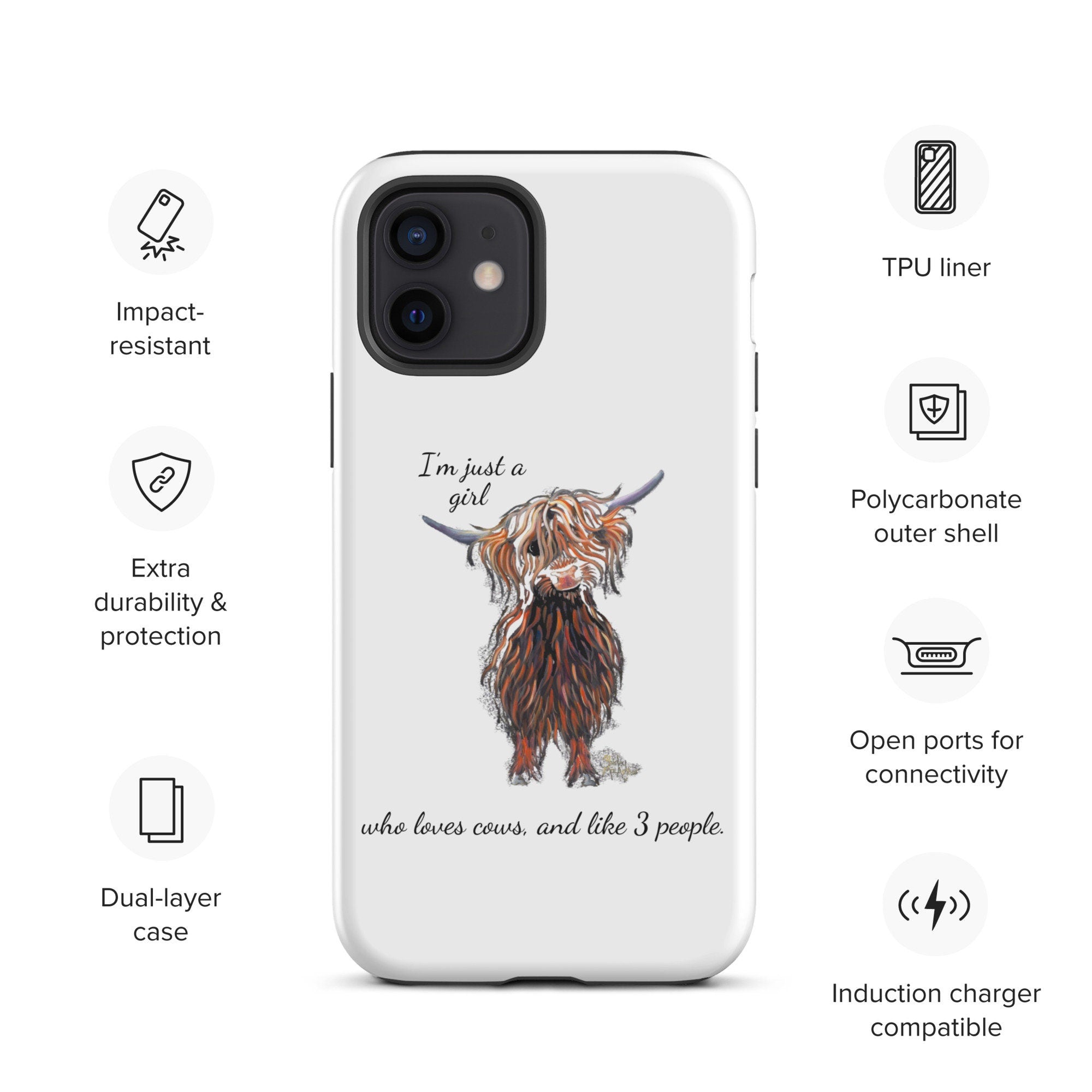 Tough Case for iPhone® Highland Cow