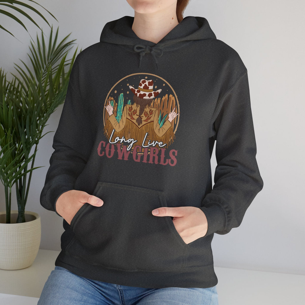 Long Live Cowgirls | Western Graphic Hoodie Heavy Blend™ Hooded Sweatshirt | 6 Colours