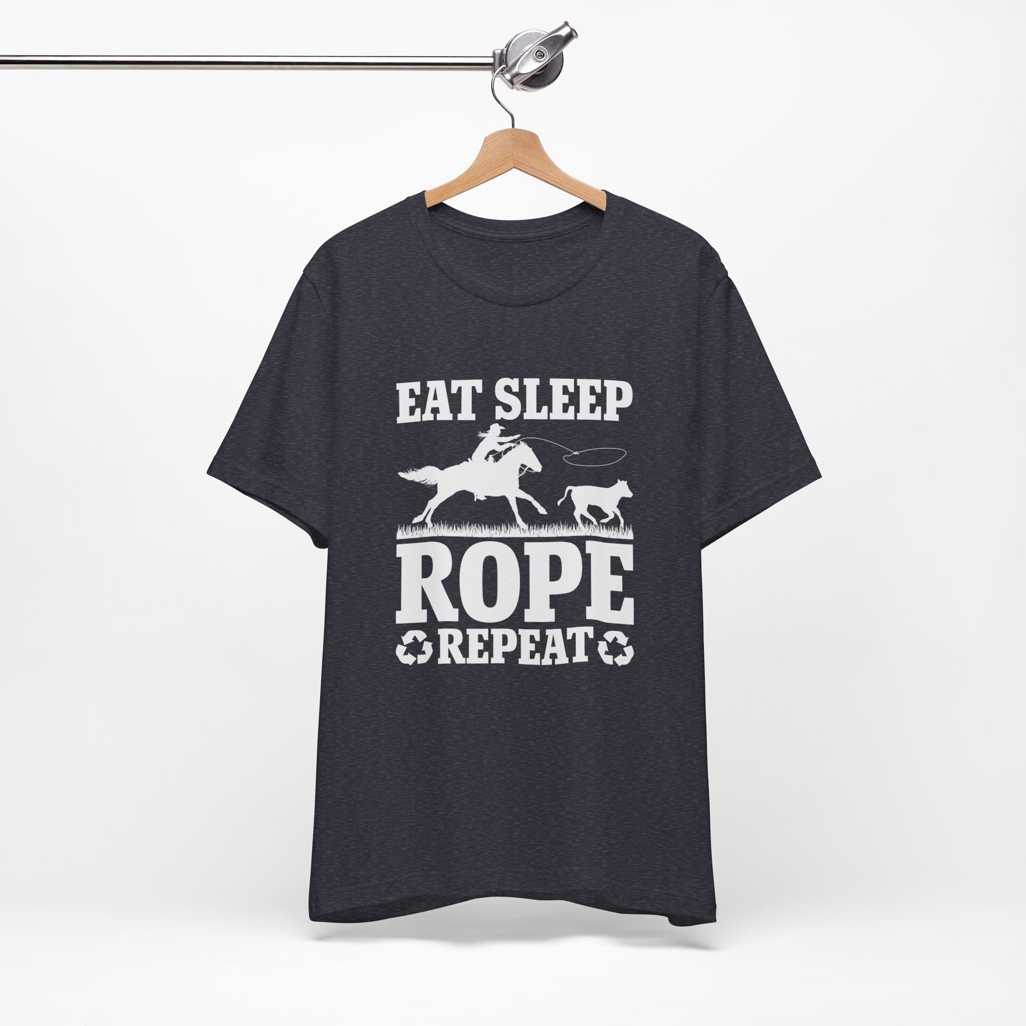 Team Roping Tee Shirt, Eat Sleep Rope Repeat Unisex T-shirt, Rodeo Cowboy Gift, Western Clothing