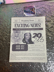 Custom Newspaper Invitation/Announcement Prints