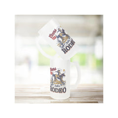 16oz Frosted Beer Stein, Coors Rodeo, Gift for the beer lover