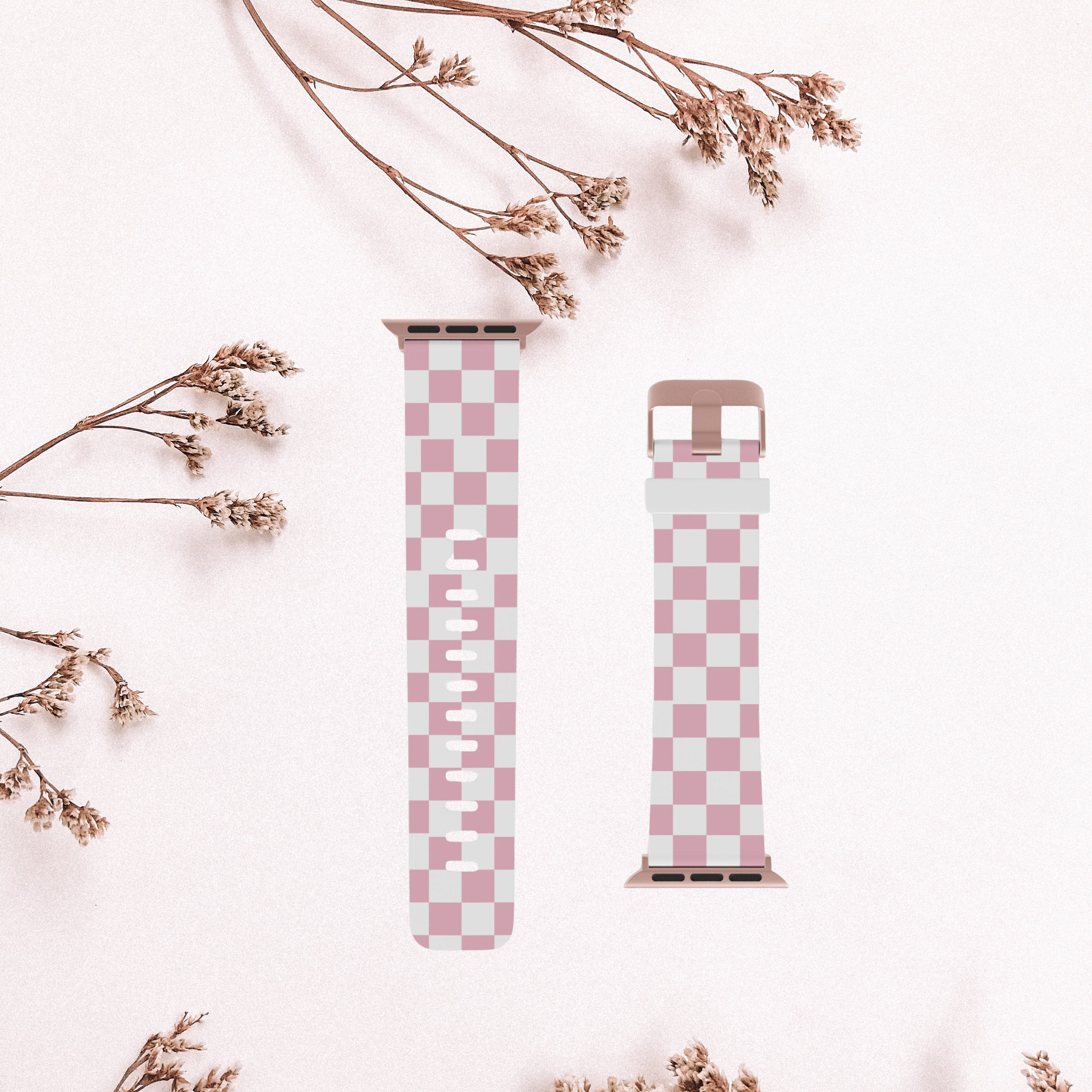 Pink Checker Watch Band for Apple Watch | Punchy Watch Bands | Cowgirl Accessories | Western Watch Band | Gifts for her |