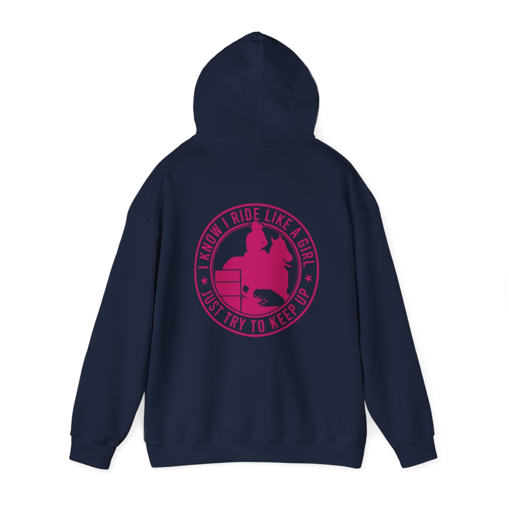 Ride Like a girl Heavy Blend Hoodie for the barrel racer | Gift for the barrel racer| Equestrian hoodie