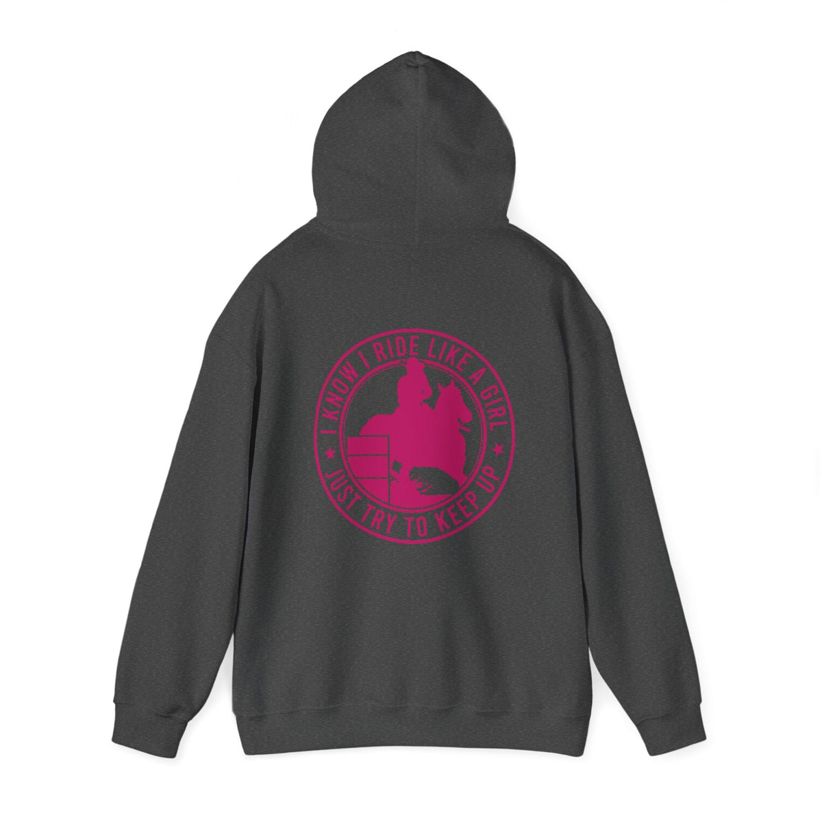 Ride Like a girl Heavy Blend Hoodie for the barrel racer | Gift for the barrel racer| Equestrian hoodie