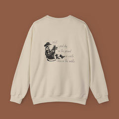 Vintage Cattle Dog Graphic Sweatshirt | Unisex Western Wear | Cozy Cowpoke Style | Sand