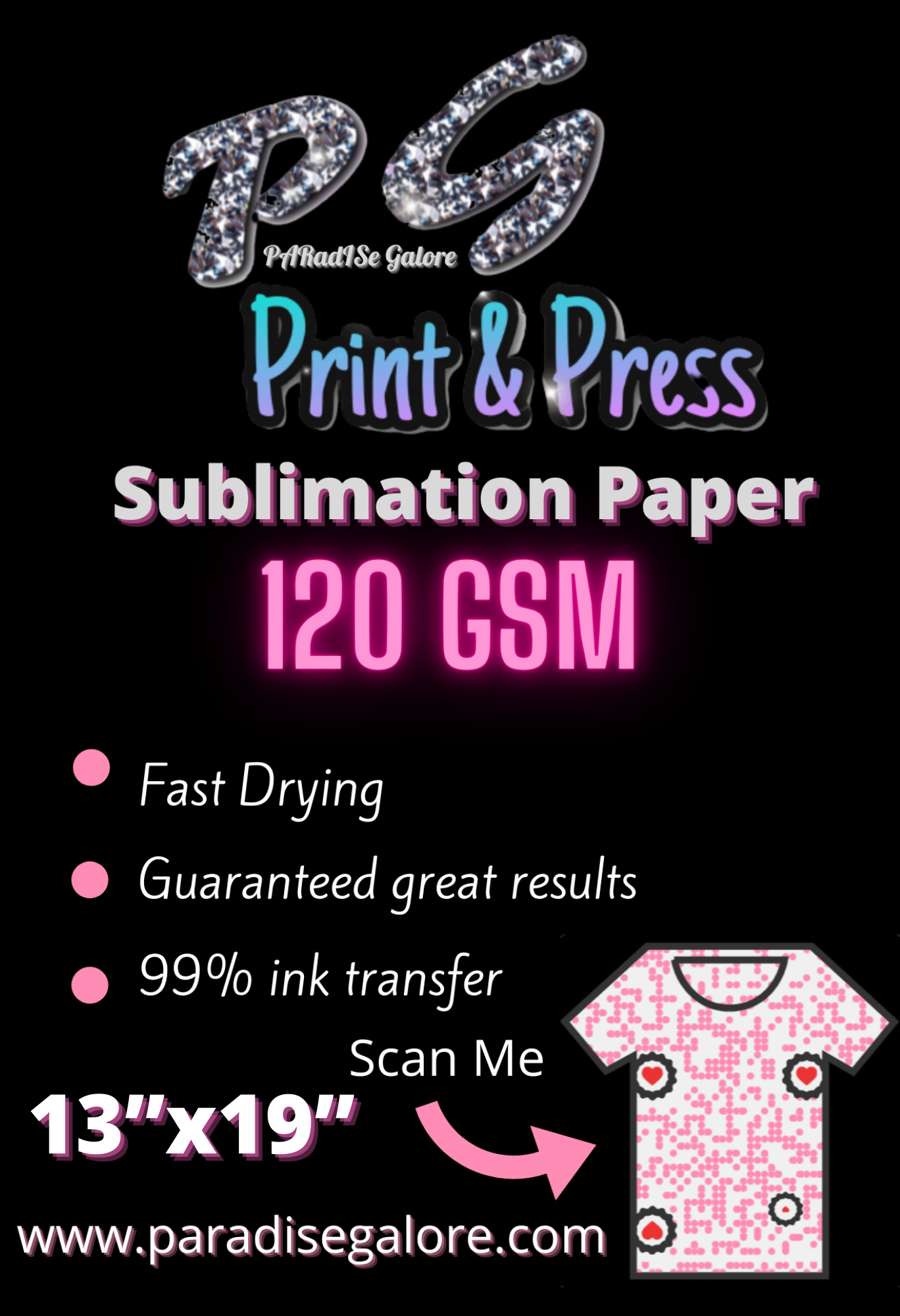 Sublimation PAPER (100 Sheets) 3 SIZES AVAILABLE