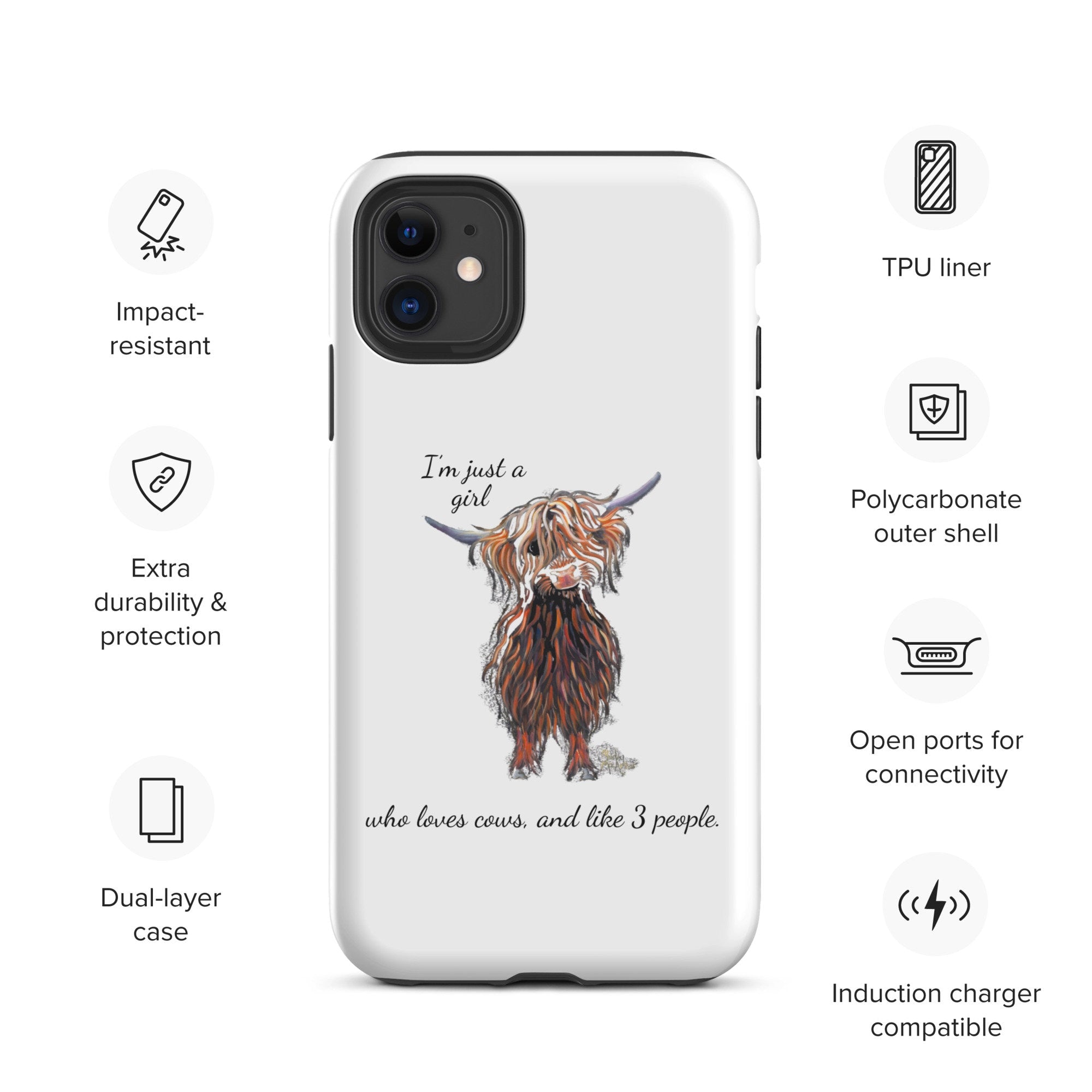 Tough Case for iPhone® Highland Cow