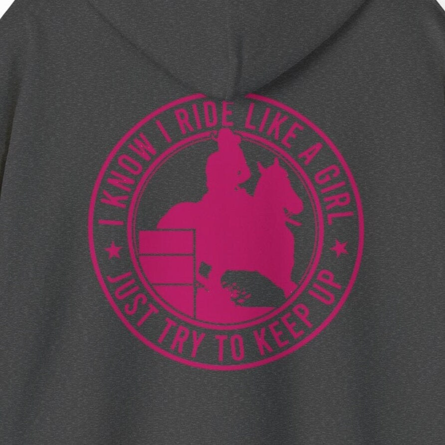 Ride Like a girl Heavy Blend Western Hoodie for the Barrel Racer | Gift for the barrel racer| Equestrian hoodie| Equestrian Gifts