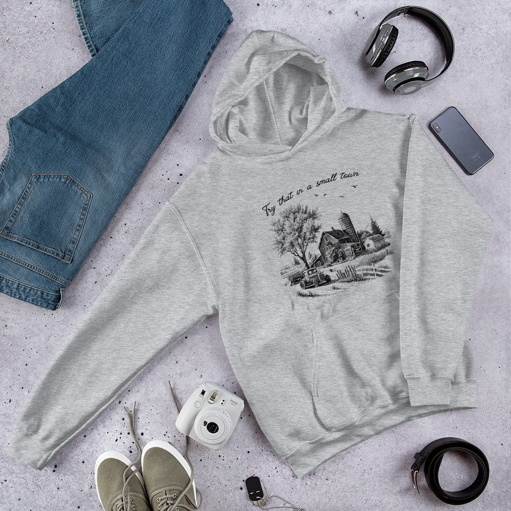 Western Hoodie | Cowgirl Hoodie | Southern Shirts | Graphic hoodie| Try That In A Small Town