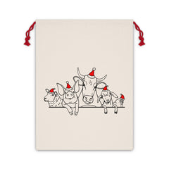 Farm Animals Christmas Santa Sack