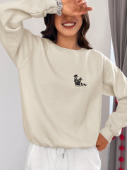 Vintage Cattle Dog Graphic Sweatshirt | Unisex Western Wear | Cozy Cowpoke Style | Sand