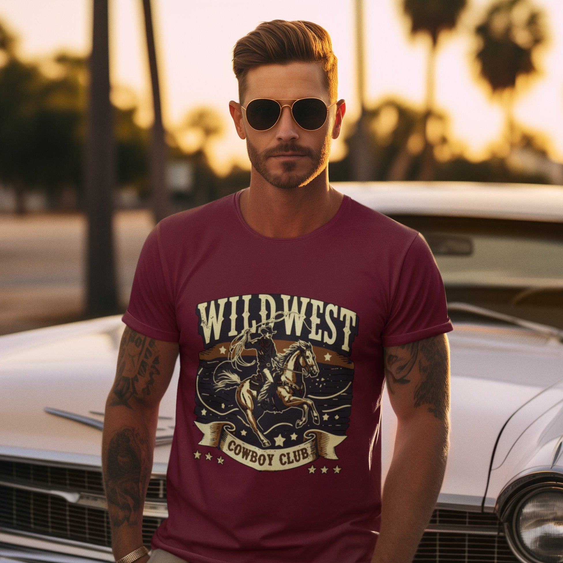 Wild West Cowboy Club T-Shirt | Unisex Softstyle T-Shirt | Cowboy Shirts | Gifts for Cowboys | Cowgirl Shirts | Western Fashion |