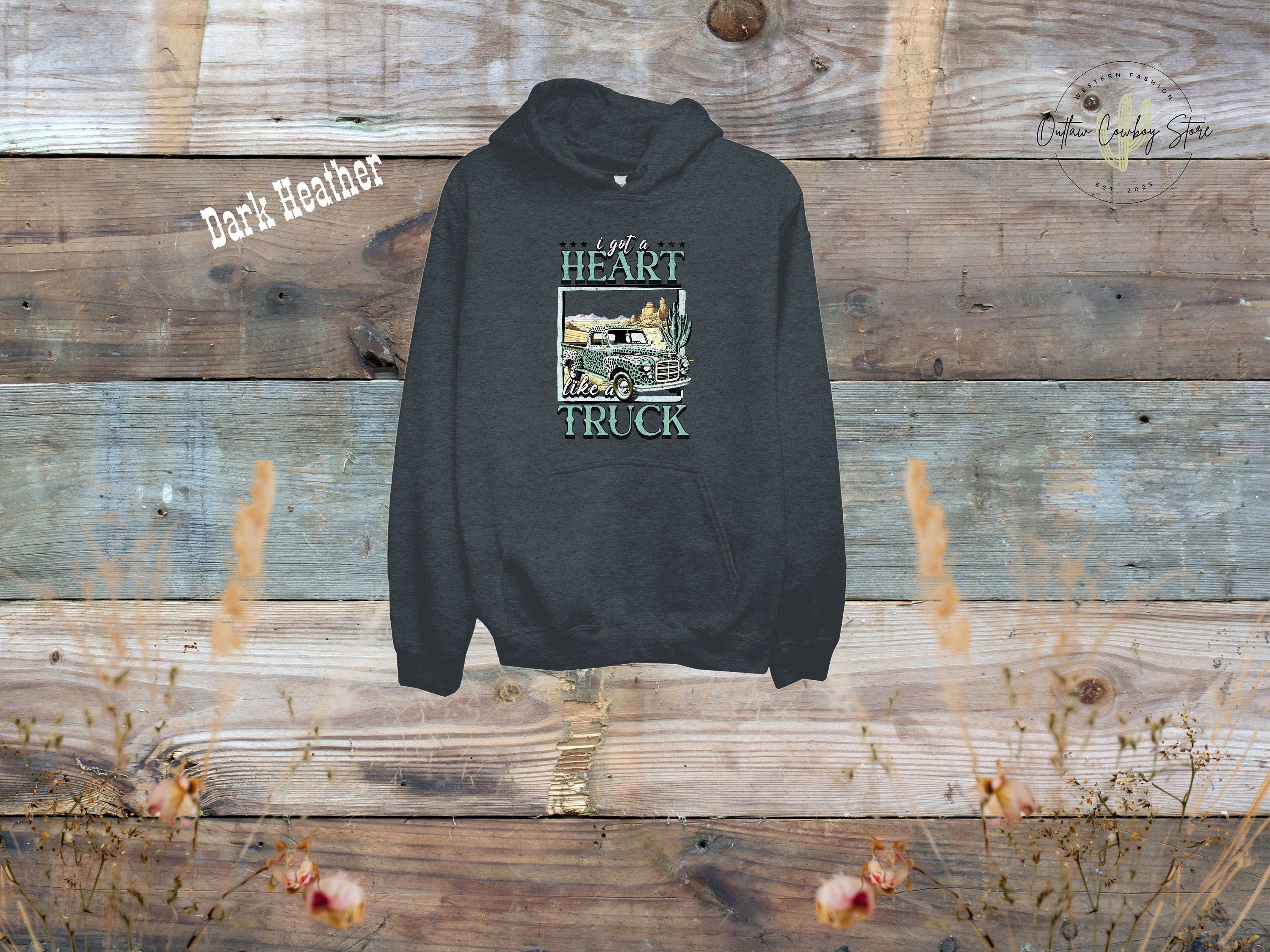 Heart Like A Truck Country Hoodie -Lainey Wilson Inspired Western hoodie