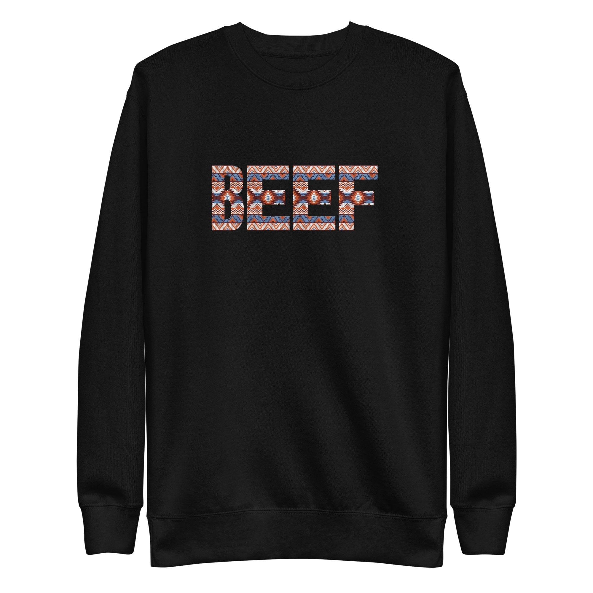 Premium Embroidered BEEF sweatshirt  Country Western Sweatshirt Support Farmers Beef Cows