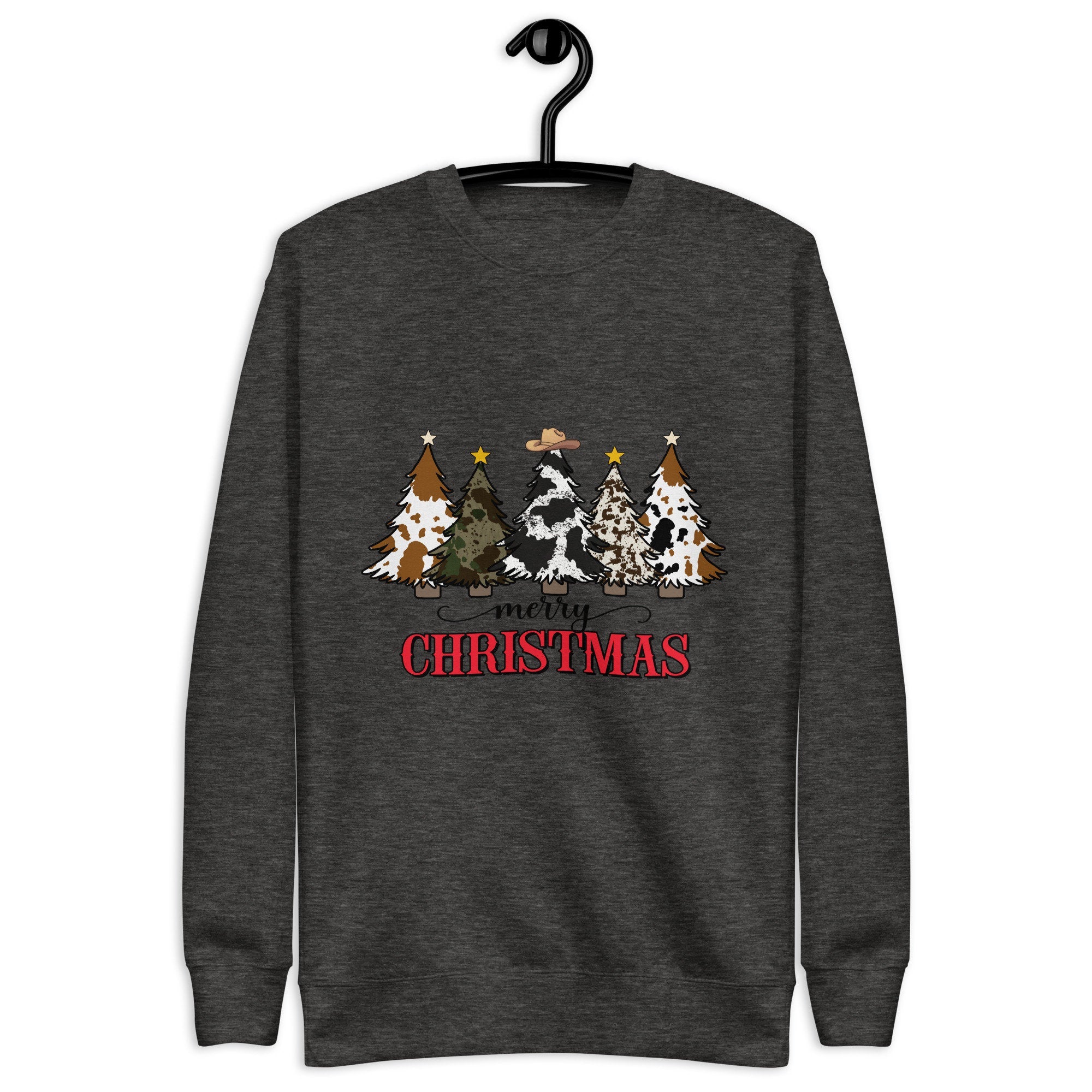 Cowy Christmas Trees -Unisex Premium Sweatshirt