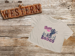 Vintage Coors Rodeo Women's Flowy Cropped T-shirt