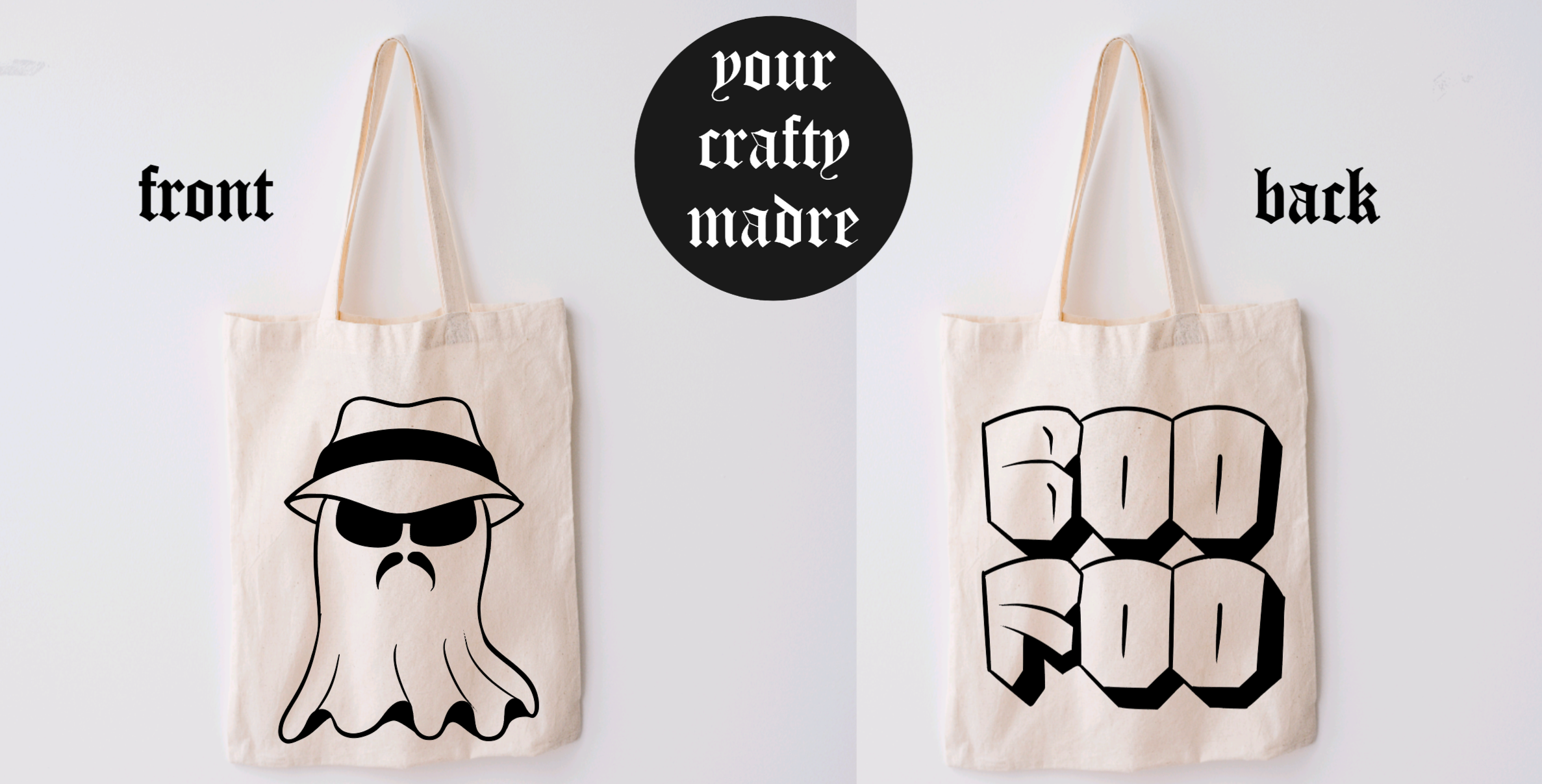 Ghost + Boo Foo Tote Bag