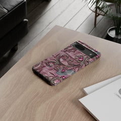 Denim and Lace Print Tough Case for Samsung and Galaxy Phones, Protective Phone Cover, Trendy phone accessory