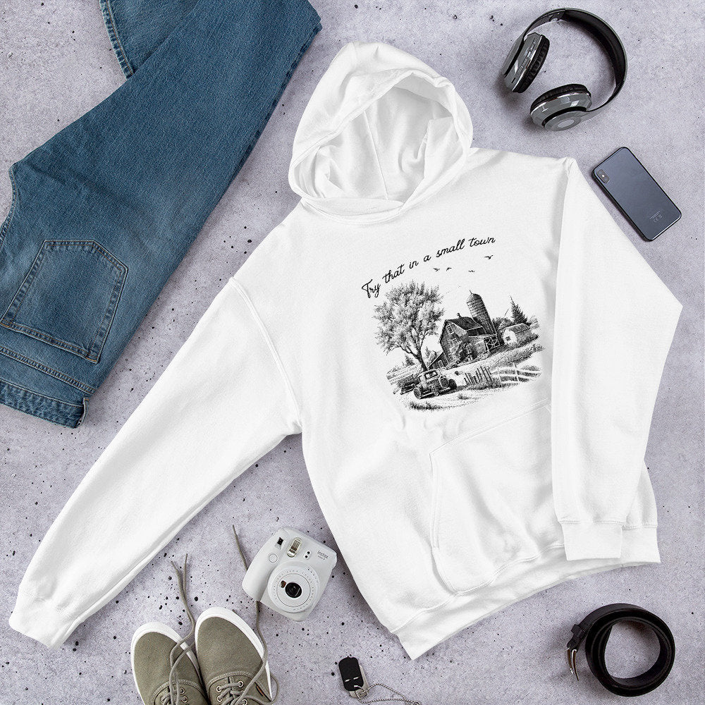 Western Hoodie | Cowgirl Hoodie | Southern Shirts | Graphic hoodie| Try That In A Small Town