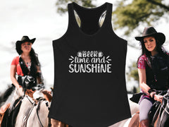 Women's Racerback Tank - Beer Lime and Sunshine