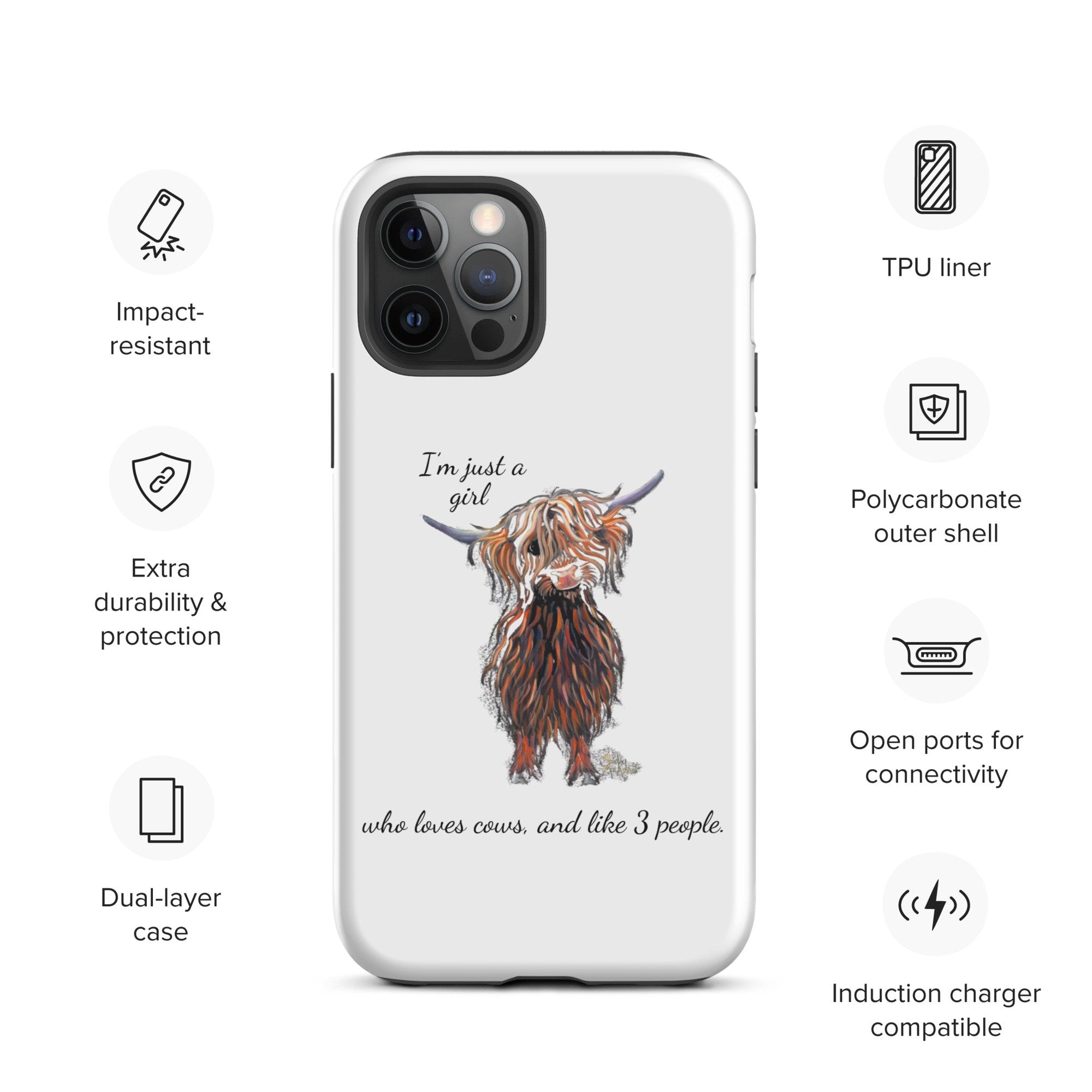 Tough Case for iPhone® Highland Cow