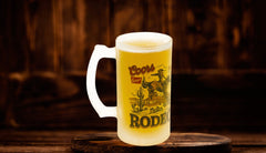 16oz Frosted Beer Stein, Coors Rodeo, Gift for the beer lover