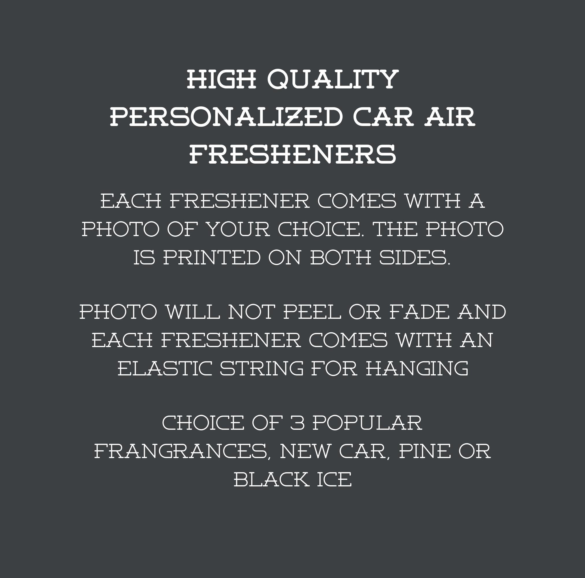 Personalized Custom Car Air Freshener - Custom Scented Car Charm, Monogrammed Vehicle Air Freshener, Car Accessories, Unique Car Gift,