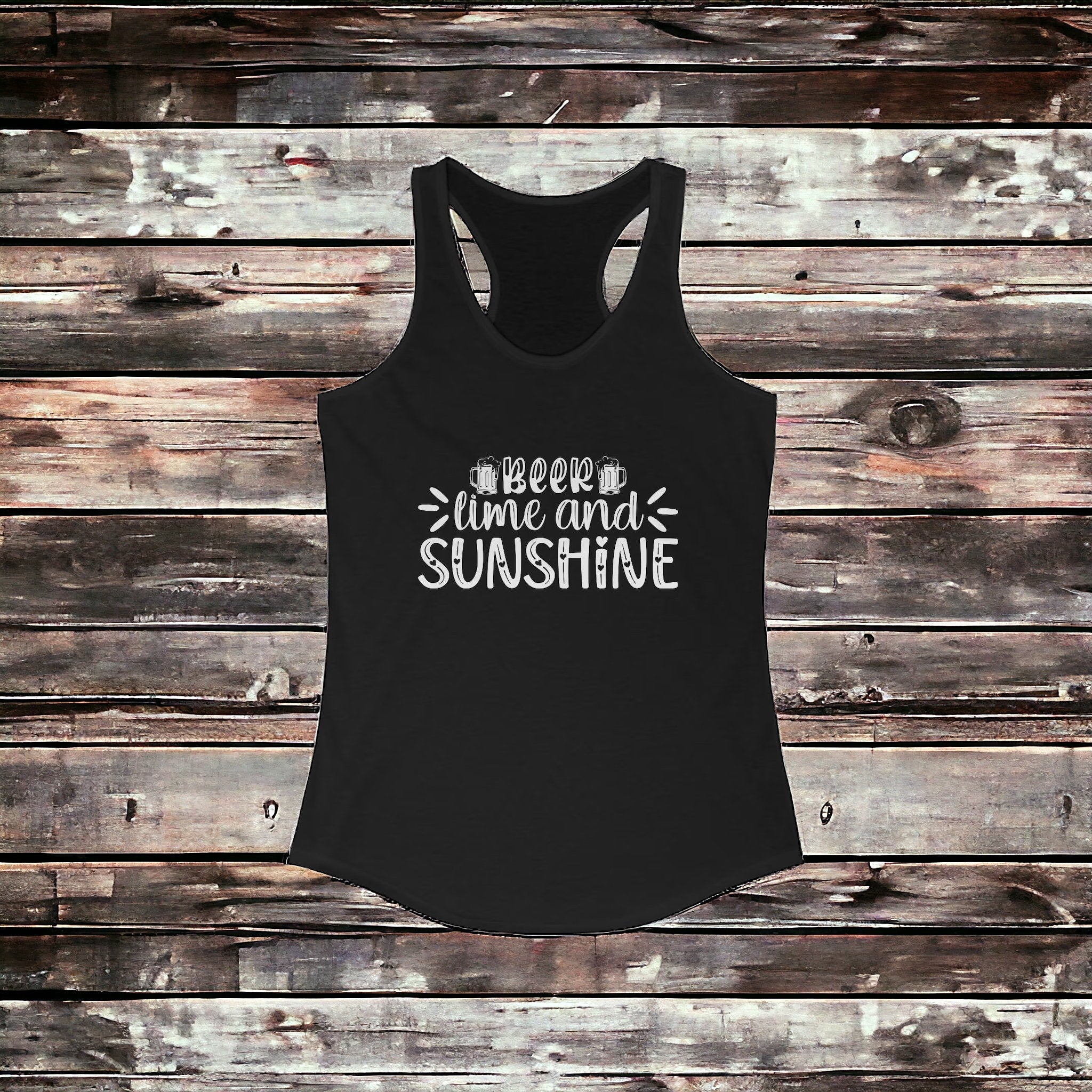 Women's Racerback Tank - Beer Lime and Sunshine