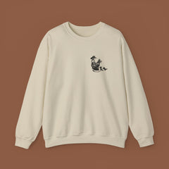 Vintage Cattle Dog Graphic Sweatshirt | Unisex Western Wear | Cozy Cowpoke Style | Sand